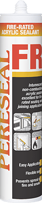 Pereseal FR Fire-Rated Acrylic Sealant cartridge