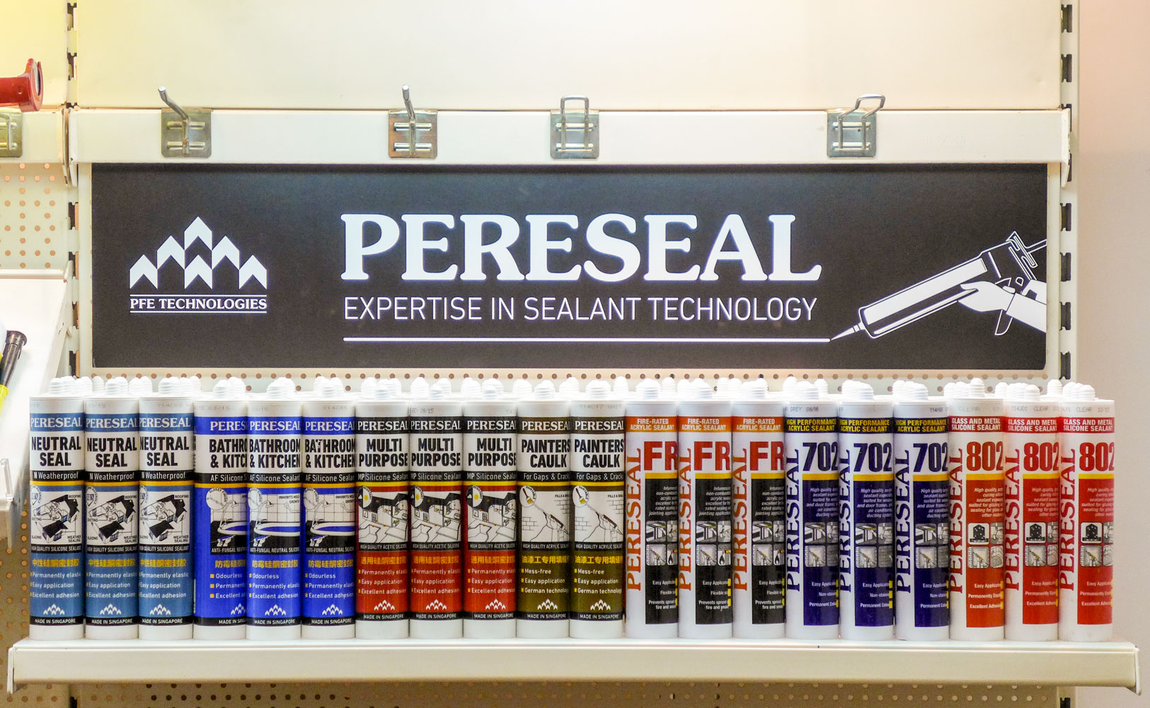 Pereseal range of acrylic sealants and silicone sealants