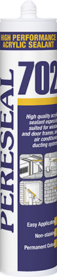 Pereseal 702 Acrylic sealant for ducts